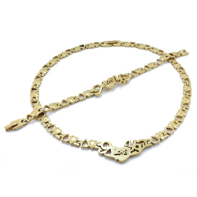 teddy bear necklace and bracelet set